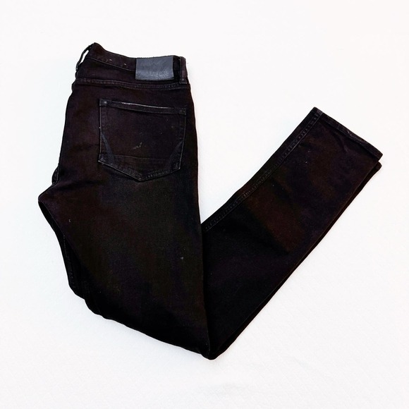 All Saints Cigarette Black Denim Button Fly Jeans SZ31 - Picture 7 of 7